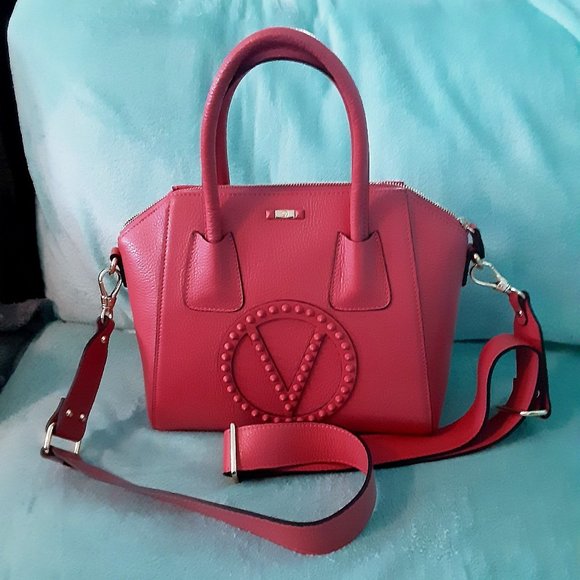 Perfect Pink Mario Valentino Crossbody Satchel, Strap Included! - Picture 1 of 8